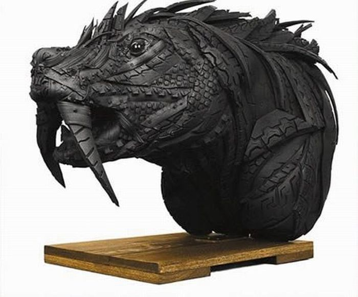 Beautiful Tire Sculptures Amusing